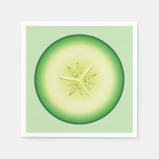 Cucumber Slice Paper Napkins (Front)