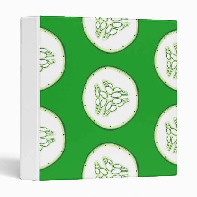 Cucumber slices pattern 3 ring binder (Front/Spine)