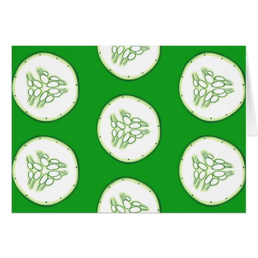 Cucumber slices pattern cards (Front Horizontal)