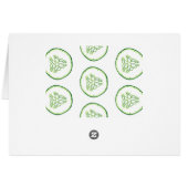 Cucumber slices pattern cards (Back Horizontal)