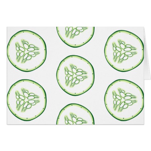 Cucumber slices pattern cards (Front Horizontal)
