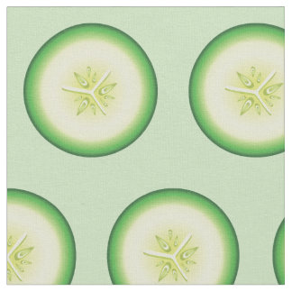 Cucumber Slices Pattern Fabric