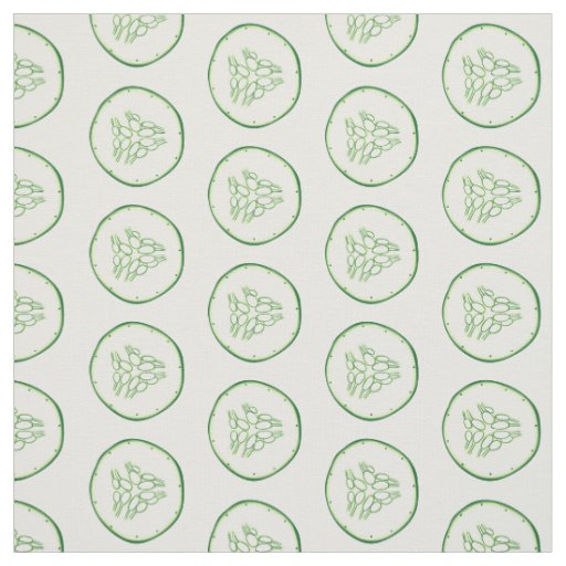 Cucumber slices pattern fabric