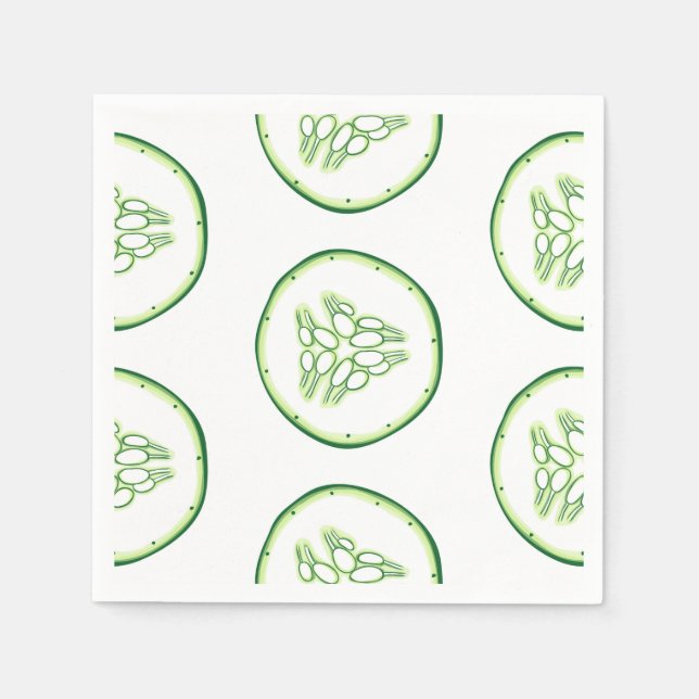 Cucumber slices pattern napkins (Front)