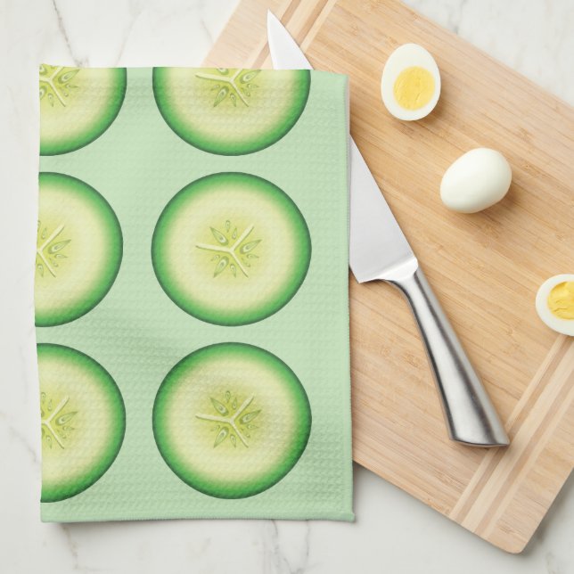 Cucumber Slices Pattern Towel (Quarter Fold)