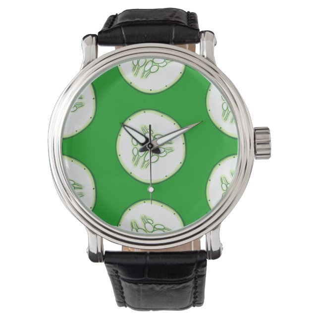 Cucumber slices pattern watch (Front)