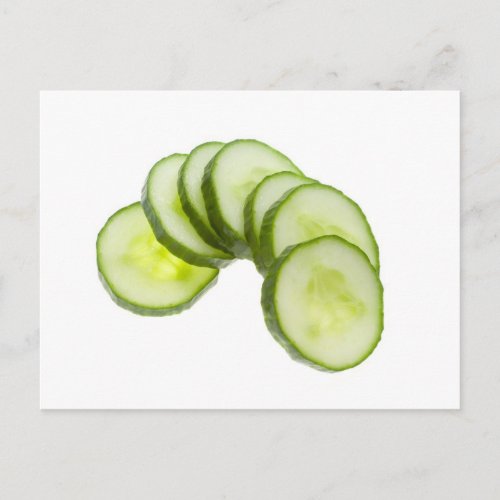 Cucumber slices postcard