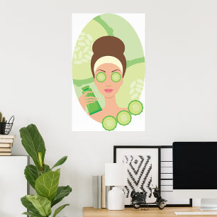 Cucumber Spa Facial Beauty Salon Poster
