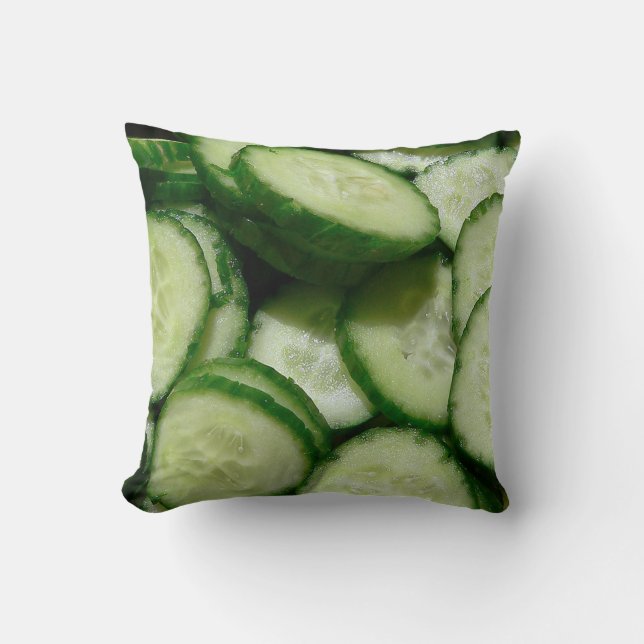 Cucumber Throw Pillow (Front)