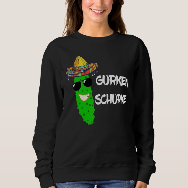 Cucumber Villain Cucumer Vegetable Sombrero Costum Sweatshirt (Front)