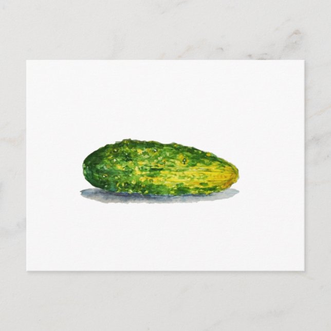 Cucumber watercolor postcard (Front)