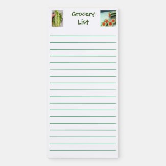 Cucumbers and Carrots Grocery List Notepad