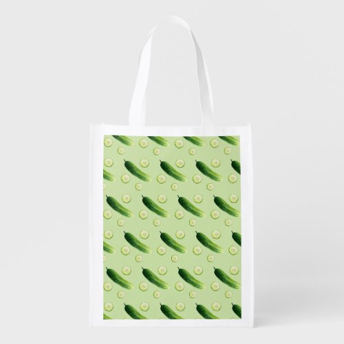 Cucumbers cukes green vegetables grocery bag