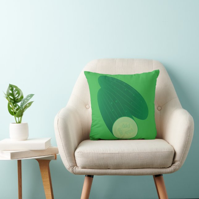 Cucumbers Throw Pillow (Chair)
