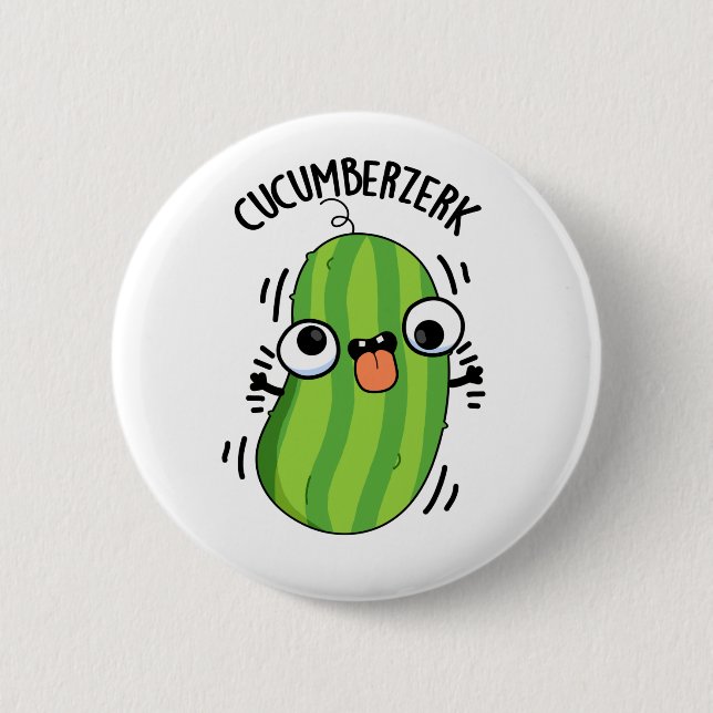 Cucumberserk Funny Berserk Cucumber Pun Button (Front)
