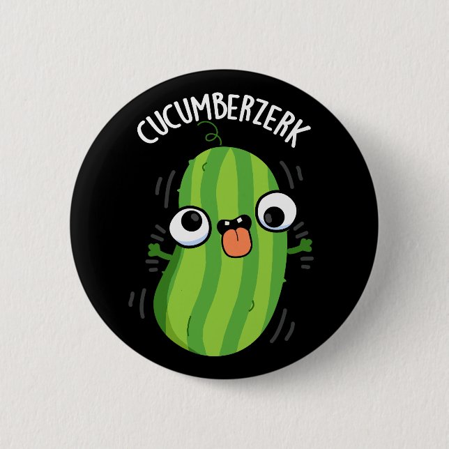 Cucumberserk Funny Berserk Cucumber Pun Button (Front)