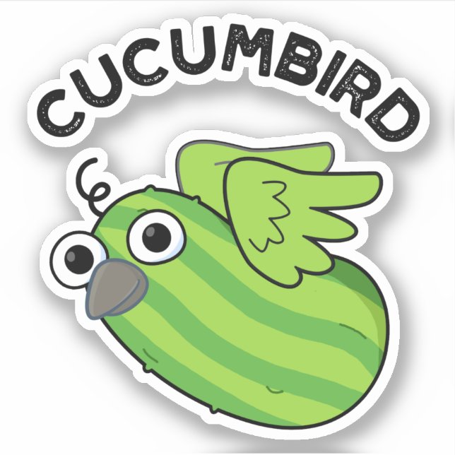 Cucumbird Funny Veggie Cucumber Pun  Sticker (Front)
