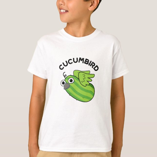Cucumbird Funny Veggie Cucumber Pun  T-Shirt (Front)