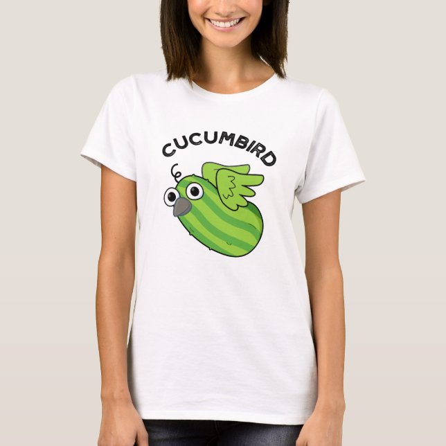 Cucumbird Funny Veggie Cucumber Pun  T-Shirt (Front)