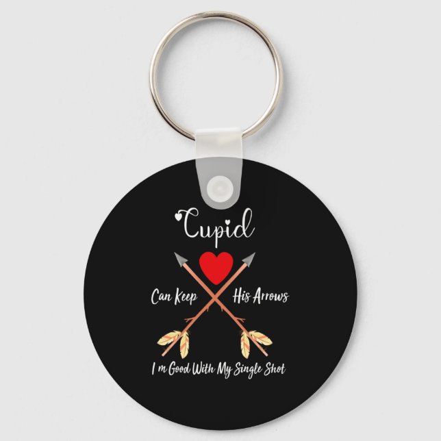 Cud Can Keep His Arrows Anti Valentines Day Sin  Keychain (Front)