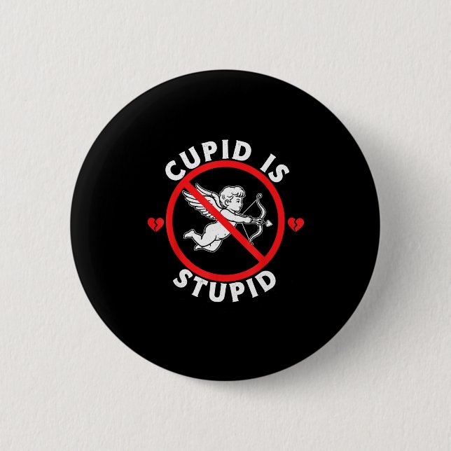 Cud Is Stud Hate Valentines Anti Valentine Stud Cu Button (Front)