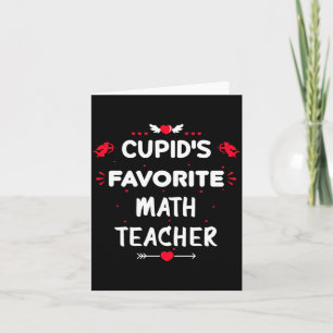 Cud S Favorite Math Teacher Valentine S Day Man  Card
