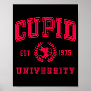 Cud University Cute Cherub Valentines Day Crest Poster