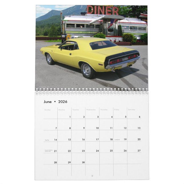 Cuda / Challenger Calendar | Zazzle