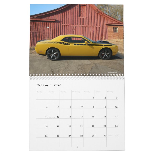 Cuda / Challenger Calendar | Zazzle