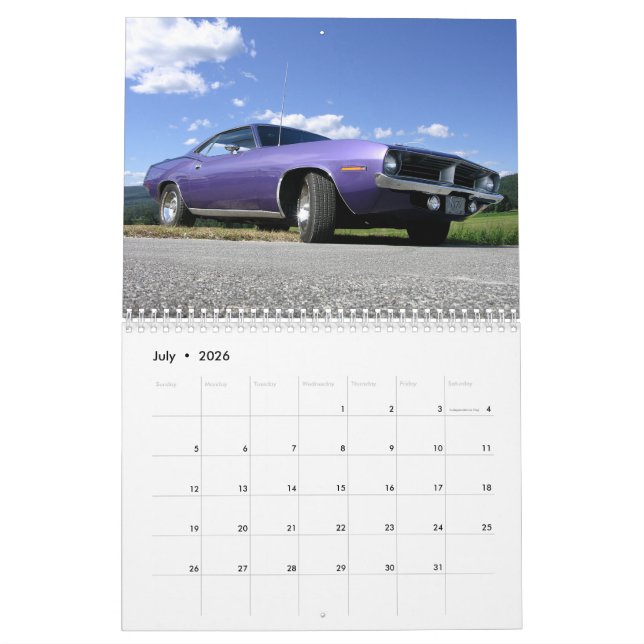 Cuda / Challenger Calendar | Zazzle