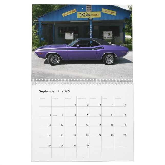 Cuda / Challenger Calendar | Zazzle
