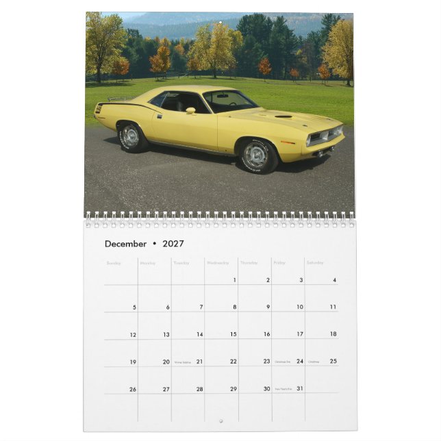 Cuda / Challenger Calendar | Zazzle