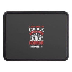 Cuddle and Watch Horror Movies Skeleton Halloween Hitch Cover