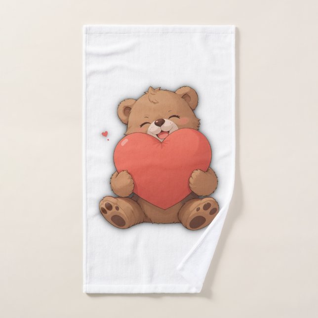 Cuddle bear hand towel  (Hand Towel)