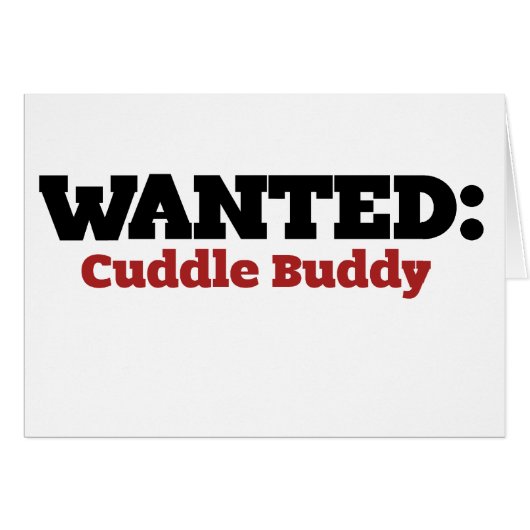 Cuddle Buddy Wanted Cards (Front Horizontal)