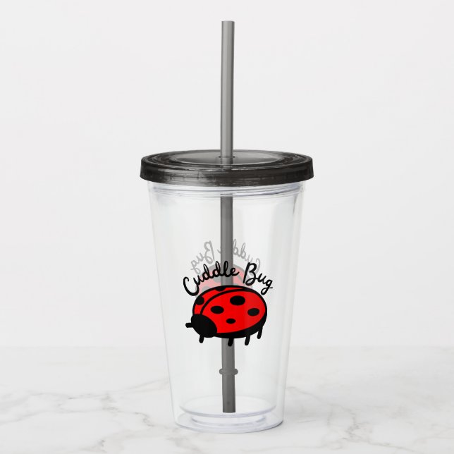 Cuddle Bug Ladybug | Cute & Cozy Design Acrylic Tumbler (Front)