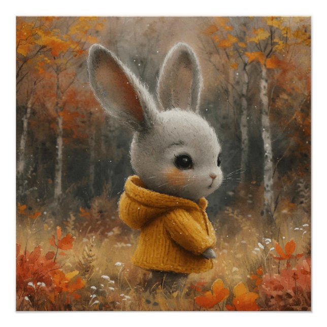 Cuddle Bunny Charm: A Bit of Whimsy Bunny Poster (Front)