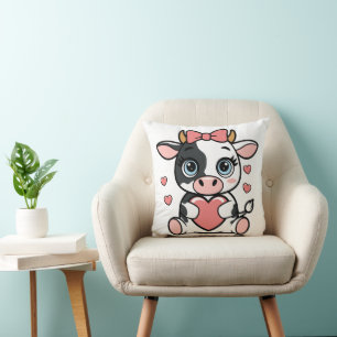 Cuddle Cow 16x16 Throw Pillow