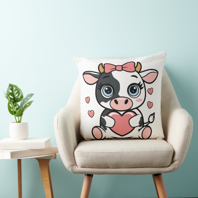 Cuddle Cow 20x20 Throw Pillow (Chair)