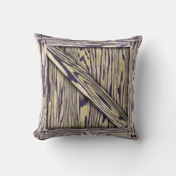 Cuddle Crate - Yellow Wood Throw Pillow by BonniePhantasm at Zazzle