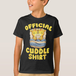 Cuddle Cute Giraffes Couple Valentine's Day  T-Shirt