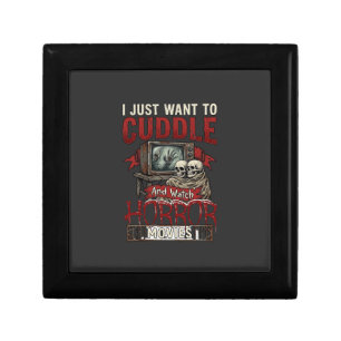 Cuddle Horror Movies Halloween Skulls Retro Tv Mon Gift Box