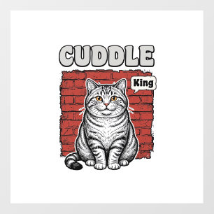 Cuddle King Vintage Cat Shirt Design_1 Floor Decals
