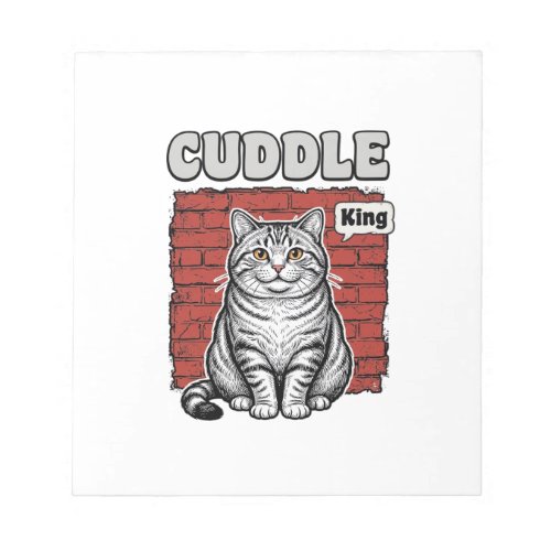 Cuddle King Vintage Cat Shirt Design_1 Notepad