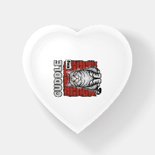 Cuddle King Vintage Cat Shirt Design_1 Paperweight
