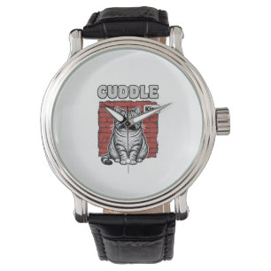Cuddle King Vintage Cat Shirt Design_1 Watch