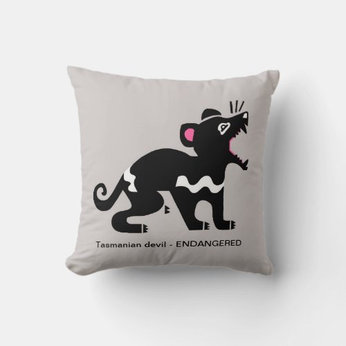 Cuddle me _ Tasmanian DEVIL_ Wildlife warrior _ Throw Pillow