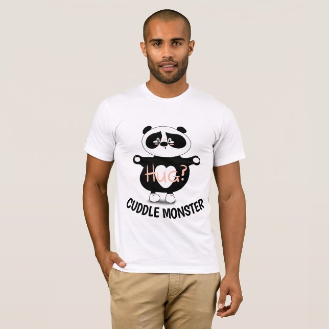 CUDDLE MONSTER, Panda Bear T-shirts (Front Full)
