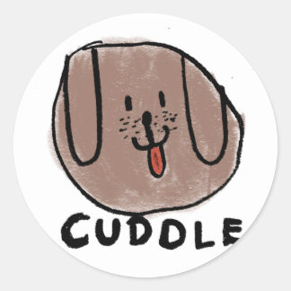 Cuddle puppy sticker