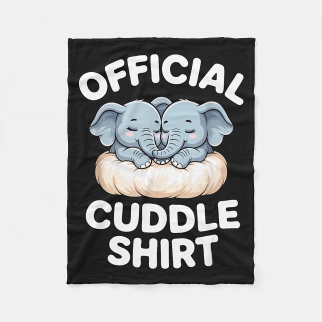 Cuddle Shirt Cute Baby Elephant Snuggle  Fleece Blanket (Front)